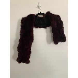 Vintage Burgundy Rabbit Stoll